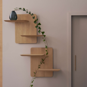 Nordic Organic Wooden Wall Display Shelves