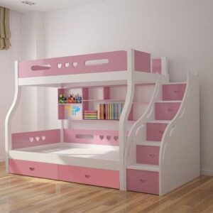 Multi-Functional Kids' Bunk Bed with Desk and Storage